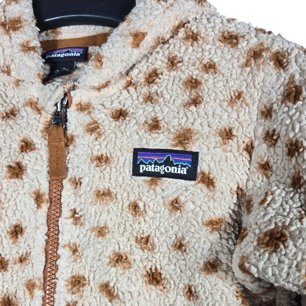 Patagonia Baby Furry Friends Hoody 12-18M Dear Deer Tuber Tan Fleece Jacket